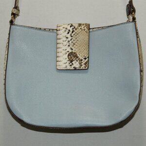 Anne‎ Klein Blue Snakeskin Crossbody Purse
